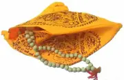 Tulsi 108 Beads Mala & Gaumukhi Vrindavan Chanting Bag Jaap Prayer Radha Krishna