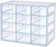 Durable 12 Drawer Plastic Storage Cabinet - Ideal for Teachers & Crafters