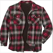 Men's Plaid Flannel Shirt Overshirt Long Sleeve Shirt Turndown Street Daily Print Light Yellow Wine RedGreyBlack BlackDark GreyNavy Blue Blue Button-Down Cloth
