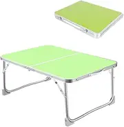 Exquisite Folding Table Portable Laptop Bedside Table for Bed and Sofa Foldable Computer Desk with Notebook Stand, Reading Holder Ideal for Outdoor and Indoor Use Green 60 x 40 x 26 cm