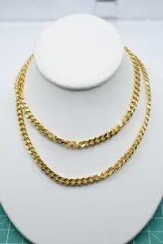 Vintage Trifari Gold-Tone Cuban Link Chain Necklace - 30"