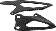 Xuanqingyi Store Carbon Fiber Motorcycle Heel Plates (Replacement) Heel Guard Rearset Plate Foot Peg Protect Compatible With YAMAHA R1 2015 2016 2017 2018