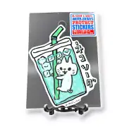Cat Sticker Cute Kitten Cool Ice Soda Quirky Fun Kawaii Decal B-Side Label Japan