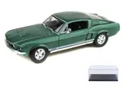 DIECAST CAR & DISPLAY CASE 1967 FORD MUSTANG GTA FASTBACK MAISTO 31166 1/18