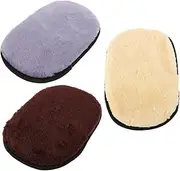 TOBBOMEY 3pcs Faux Lambswool Car Wash Mitts Multi Purpose Cleaning Gloves for Polishing Detailing Soft Durable for Cars Home Office Use