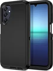 [I-HONVA] for Samsung Galaxy A25 5G Case Shockproof Dust/Drop Proof 3-Layer Full Body Protection [Without Screen Protector] Rugged Heavy Duty Cover Case for Galaxy A25 5G,Black