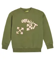[Off-White Kids] Off-White Kids Arrows cotton jersey sweatshirt Y 8 green