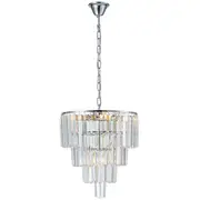 Crystal Chandelier Glitz 5 Lights Lighting 4 Tier Chrome Inspirations Pendants Celestial