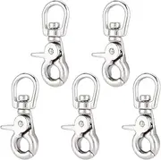 Whirling Snap Hooks, Stainless Steel Spring Eye Snaps Durable Trigger Marine Boat Hook Clasp Scissors Clasp Houseboat Accessories for Anchor Ropes and Cables