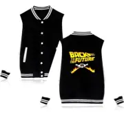 Women Men Hoodie Baseball Uniform Movies Back to the Future Jacket Coat Sweatshi