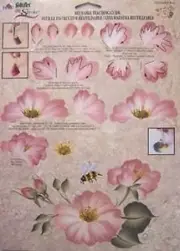 FolkArt One Stroke Plaid Reusable Teaching Guide Garden Rose