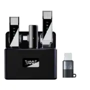 Wireless Lavalier Microphone with LCD Display Charging Box Portable Noise6842