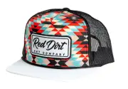 Red Dirt Fandango- White/ Geo/ Black 5 - Hats Cap - Rdhc-494