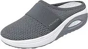 [Generic] Woven Sandals Walking Slip-On Air Cushion Casual Orthopedic Shoes Outdoor Support Comfort Walking with Arch Knit Women's Casual Shoes Mens Casual Shoes Size 16 Dark Gray