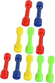 Happyyami 10Pcs Ergonomic Dumbbells for Safe Exercise Hand Weights for Kindergarten Fitness Enhance Coordination