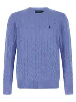 [Polo Ralph Lauren] Polo Ralph Lauren-Braided Sweater Maglioni Celeste-Uomo L