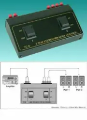 2 Pair Speaker Selector Switch Switcher Impedance Protection Shielded Matal Case
