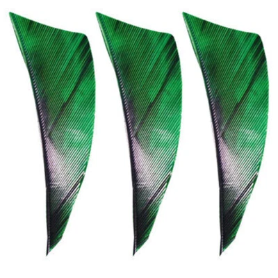 Muddy Buck 2" RW Shield Cut Feathers - 36Pack - Camo Green