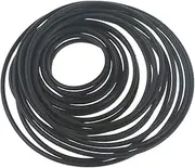 20Pcs Black Recorder Rubber Belts Width1.5mm Round Cassette Recorder Repair Maintenance Belt Video Accessories Cassette Belt Replacement Round Tape Decks