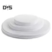 60Pcs Set Felt Plate Dividers 3 Sizes Thick Round Stackable Cookware Pan China Dish Separators Pads Mats Protectors Kitchen Supplies white