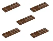 5 New LEGO Reddish Brown 2x6 Plates 3795 flat panel city building creator plate