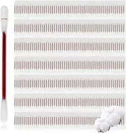 Disposable Iodine Cotton Swabs, Individually Wrapped Medical Iodophor Cotton Buds, Cotton Tip Applicator Stick Bulk Travel Iodine Swabsticks for Bruise Care, Travel 400 Count (Double Round)