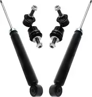 Complete Rear Shock Absorbers Assembly + Sway Bar Links for 2006-2013 Volvo C70 (for: Volvo)