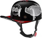 Motorcycle Helmet Retro Baseball Cap Half Helmet Comfortable Durable Quick Release Buckle Helmet Fits Adult Male Female Commuter Cruiser - DOT/ECE Certified