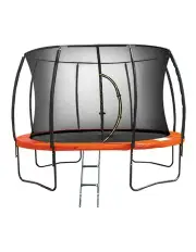 [Kahuna] 8ft Trampoline Free Ladder Spring Mat Net Safety Pad Cover Round Enclosure Blue/Orange