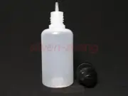 50Pcs 30ML Plastic Dropper Squeezable Bottles Liquid Child Proof Safe LDPE