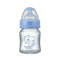 在飛比找樂天市場購物網優惠-KUKU晶亮加厚寬口玻璃奶瓶-120ml