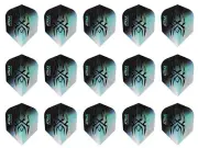 5 New Sets Harrows Atrax No. 6 Standard Dart Flights – Ships W/ Tracking - Black