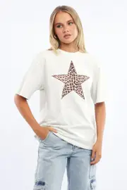 Grey Graphic Tee Short Sleeve - Size 8XS, Women's Graphic Tee