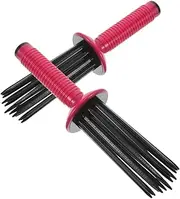 WOFASHPURET 2pcs Fluffy Hair Curling Roll Comb Slip Professional Styling Brush Portable Lightweight Curls Brush for Salon Travel Use