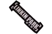 Linkin Park Woven Bracket Logo Iron On Patch (Black/White) (One Size)