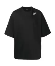 We11done Oversized Logo Print T-Shirt XL,XS,L Black