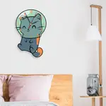 HIASAN DINDING 掛鐘動物圖案可愛貓咪獨特牆飾