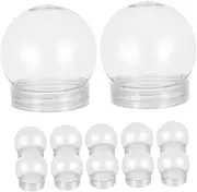 20Pcs DIY Water Globe Making Kits Clear Snow Globe Props with Screw Off Caps for Crafting Easy to Clean Reusable for Holiday Decorations