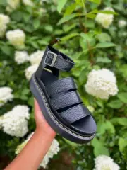 NEW Dr. Martens Clarissa II Quad Black Leather Gladiator Sandal Women’s Size 8