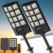 Solar Street Lights Outdoor Waterproof, 320° Wide Angle Solar Flood Lights Outdo