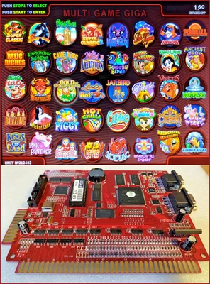 GIGA 40IN1 MULTIGAME CHERRY MASTER POG WITH JACKPOT BRAND NEW GAME BOARD