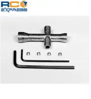 Tamiya Tool set - 4 way nut driver (box wrench) and Allen keys TAM50038