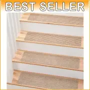 Non-Skid Carpet Stair Treads Pack of 15 - Soft, Slip Resistant Indoor Runners