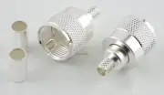 UHF Male Coax Connector Crimp Silver LMR-240 RG-8X Coax 2 Pcs - USA Ham Radio