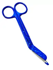 Bandage Scissors 5.5" Stainless Steel Blue Dew Drops Pattern