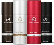 The Man Company Deodorant for Men - 150ml*4 | Blanc, Fire, Night & Oud | Body Spray Perfume Gift Set for Men | Premium Long-Lasting Fragrance | For Party, Outing, Office & Date