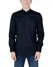 Antony Morato Long Sleeve Dress Shirt Classic Fit - Shirts - Blue -Size 54
