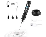 Milk Frother Handheld Electric Foam Maker USB Rechargeable Coffee Frother for Coffee, Latte, Cappuc