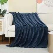 Dark Dusty Blue Throw Blankets Fleece Blanket Twin Twin(60"×80") Stone Blue
