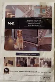NWK Magic Pet Gate For Stairs & Doors 50" X 30" Portable Folding Safe Enclosure